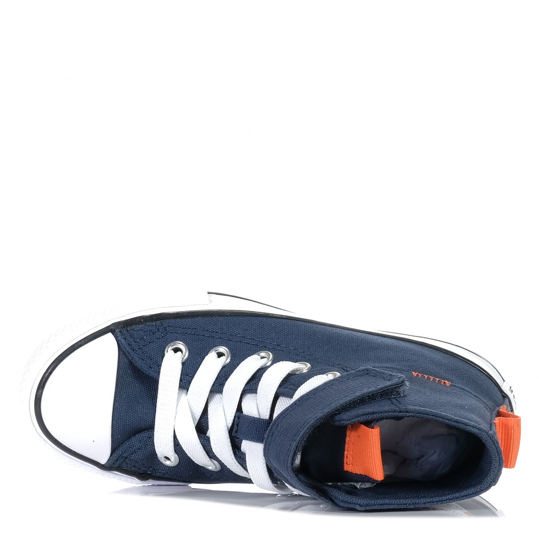 Converse Chuck Taylor Kids 1V Day Trip Navy/Pale Magma, 1 US, 11 US, 12 US, 13 US, 2 US, 3 US, blue, boots, Converse, kids, youth