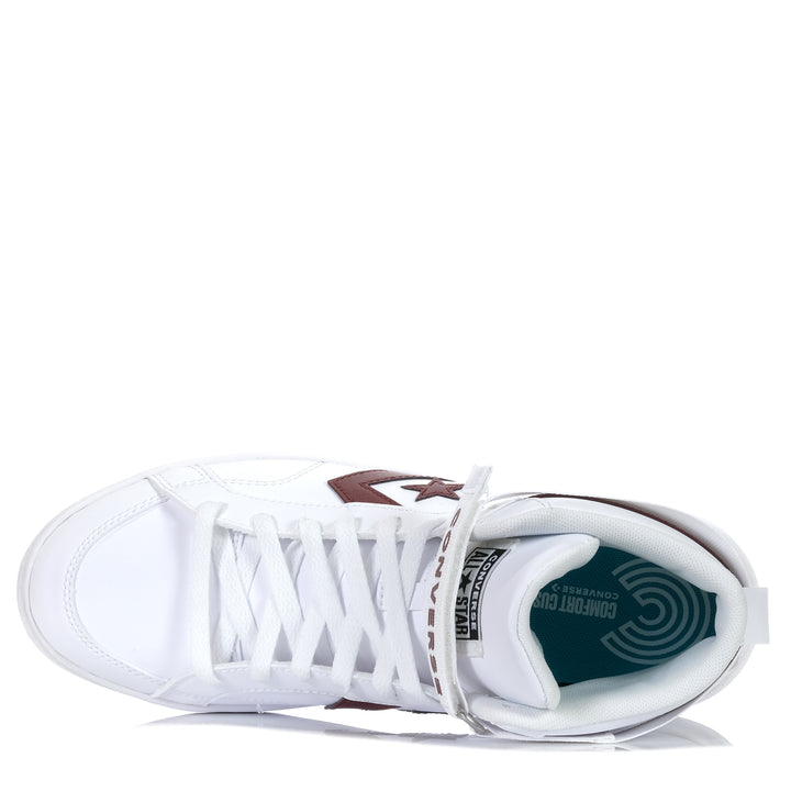 Converse Pro Blaze V2 Leather Mid White, 10 US, 11 US, 12 US, 9 US, casual, Converse, high-tops, mens, shoes, sneakers, white