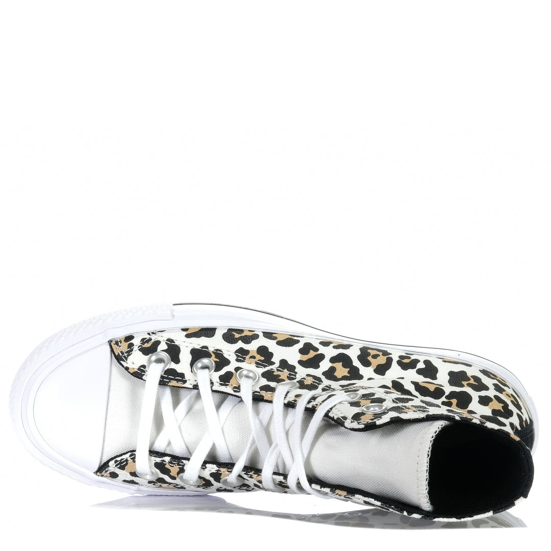 Converse CT All Star Lift Leopard Love Hi White/Black, 10 US, 11 US, 6 US, 7 US, 8 US, 9 US, Converse, high-tops, leopard, multi, sneakers, womens