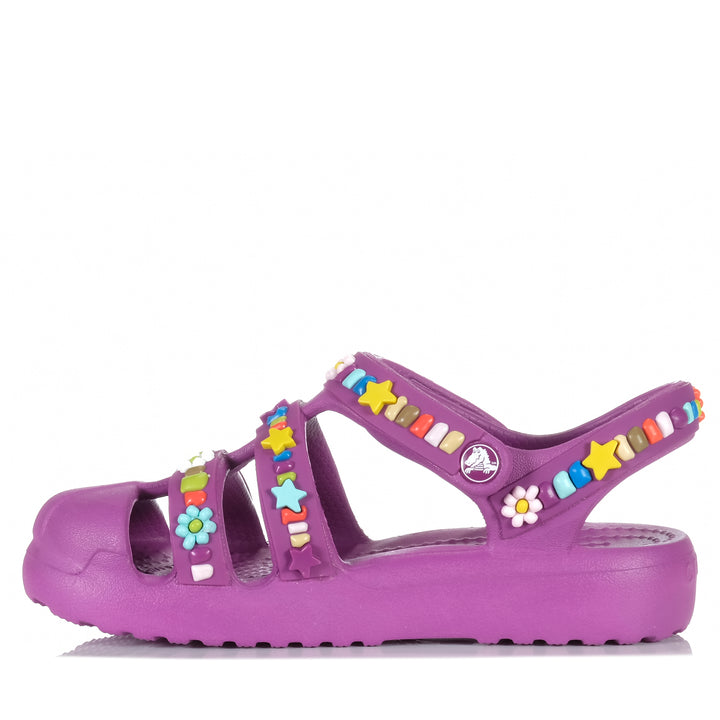 Crocs Classic Beaded Fisherman Kids Grapeberry