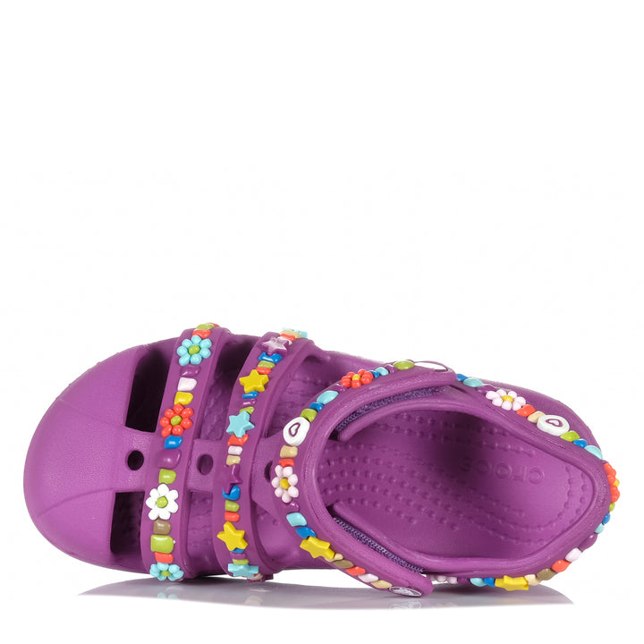 Crocs Classic Beaded Fisherman Kids Grapeberry