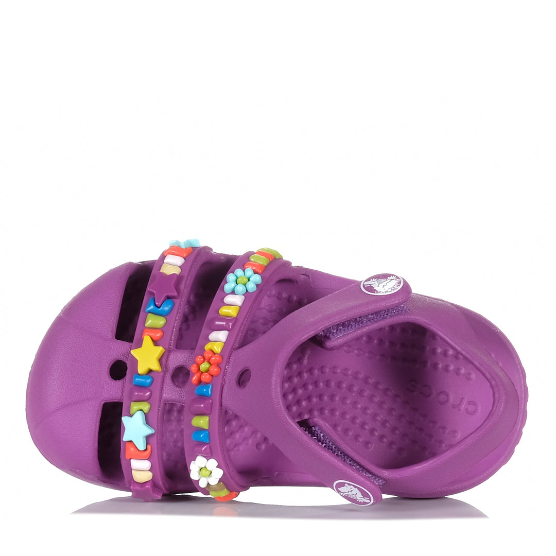 Crocs Classic Beaded Fisherman Toddlers Grapeberry