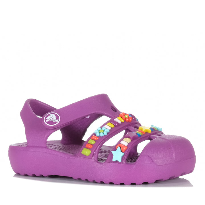 Crocs Classic Beaded Fisherman Toddlers Grapeberry