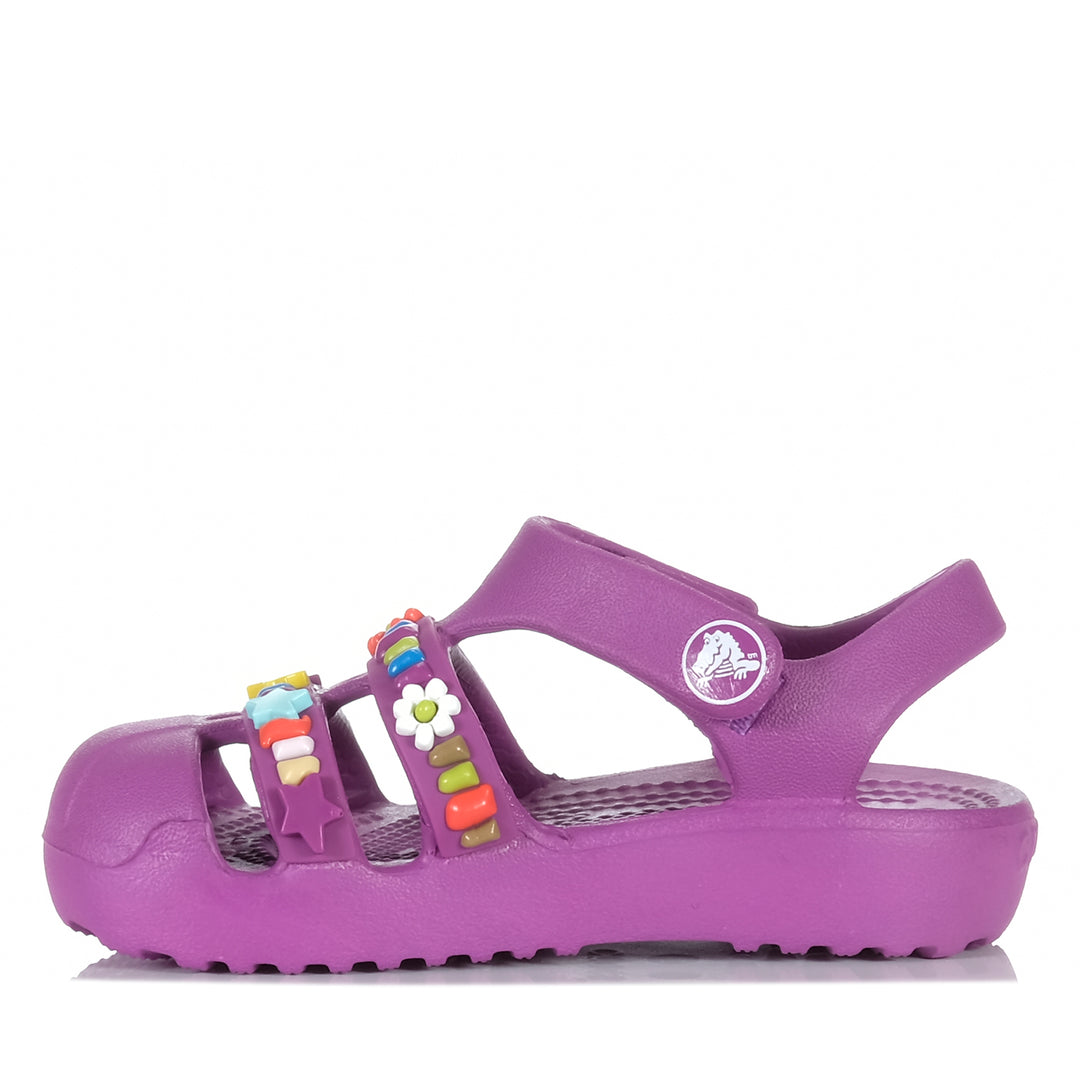Crocs Classic Beaded Fisherman Toddlers Grapeberry