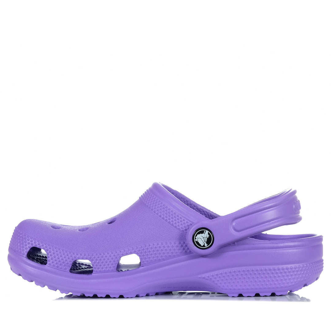 Crocs Classic Clog Womens Galaxy, Womens, Crocs, flats, purple, sandals, wide, womens