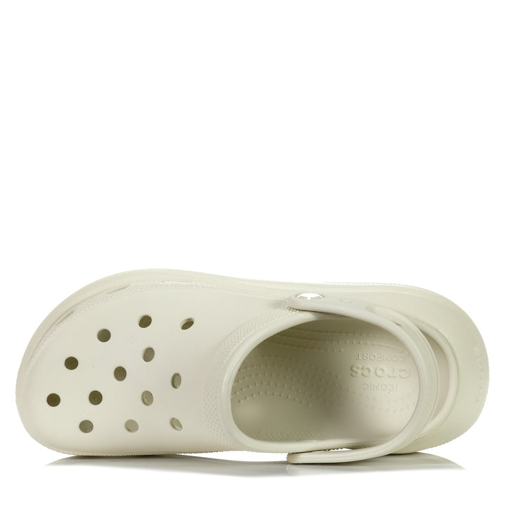 Crocs Classic Crush Clog Bone, 10 US, 11 US, 7 US, 8 US, 9 US, Crocs, flats, sandals, taupe, wide, womens