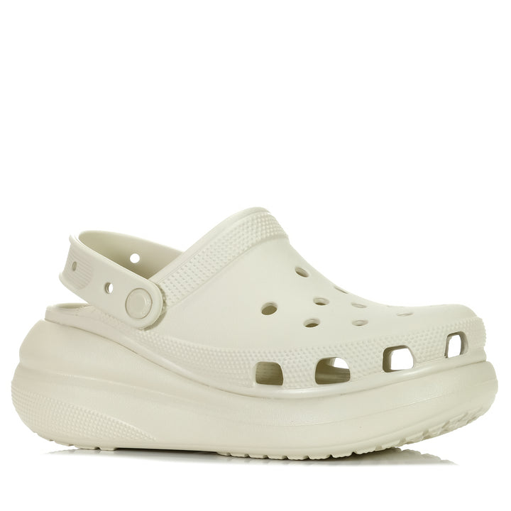 Crocs Classic Crush Clog Bone, 10 US, 11 US, 7 US, 8 US, 9 US, Crocs, flats, sandals, taupe, wide, womens