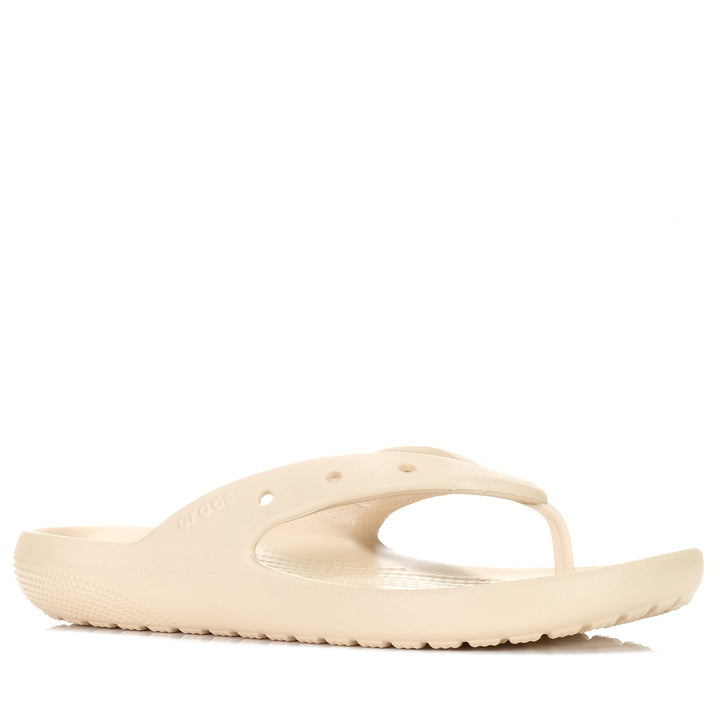 Crocs Classic Flip V2 Shitake, Womens, Crocs, flats, sandals, taupe, wide, womens