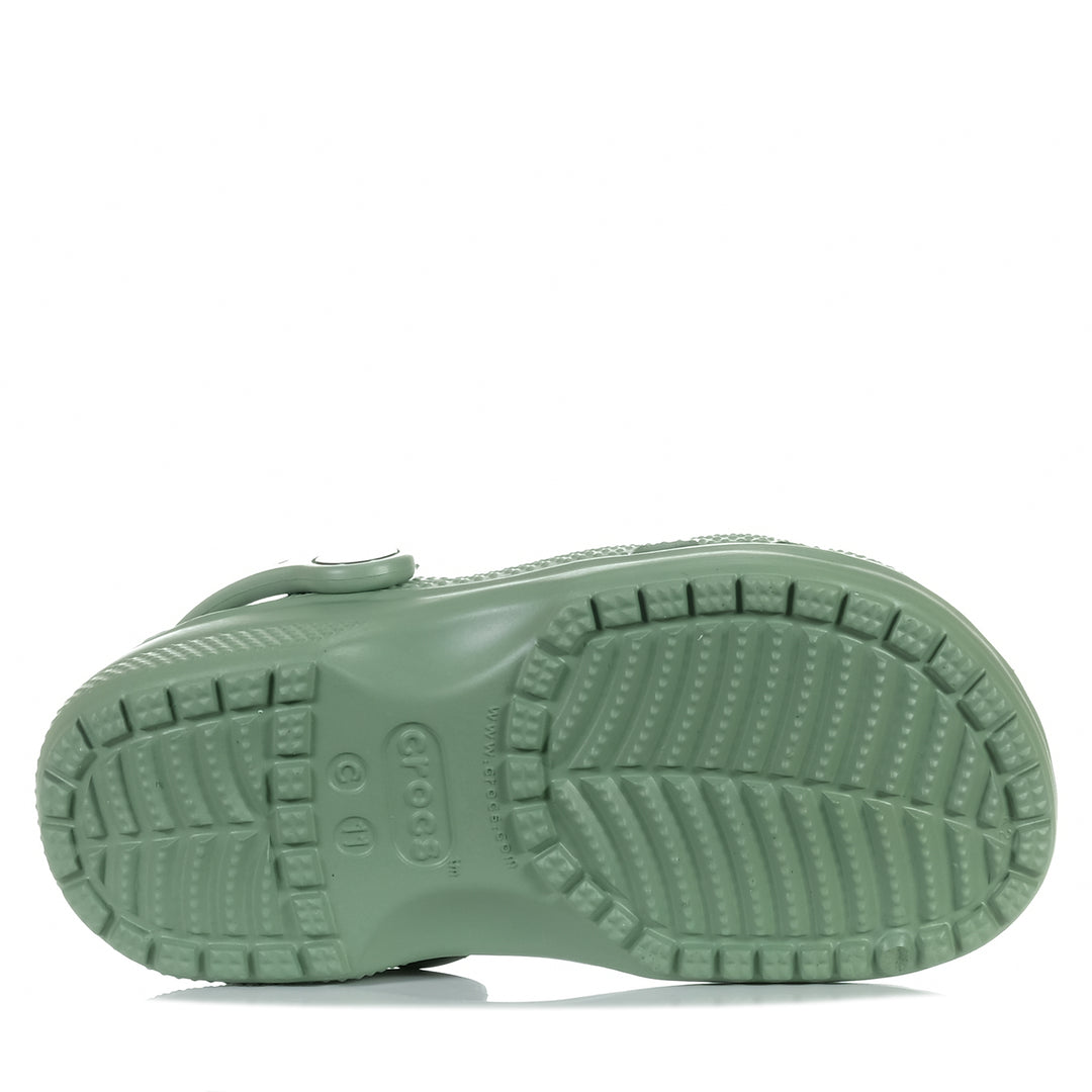 Crocs Kids Classic Clog Moss, 1 US, 11 us, 12 US, 13 US, 2 US, 3 US, 4 US, 5 US, 6 US, crocs, green, kids, sandals, youth