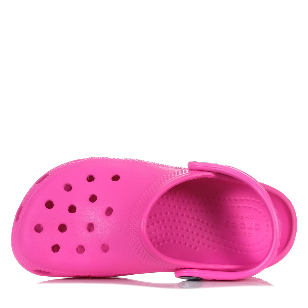 Crocs Kids Classic Clog Pink Crush, 1 US, 11 US, 12 US, 13 US, 2 US, 3 US, 4 US, 5 US, 6 US, Crocs, kids, pink, sandals, wide, youth