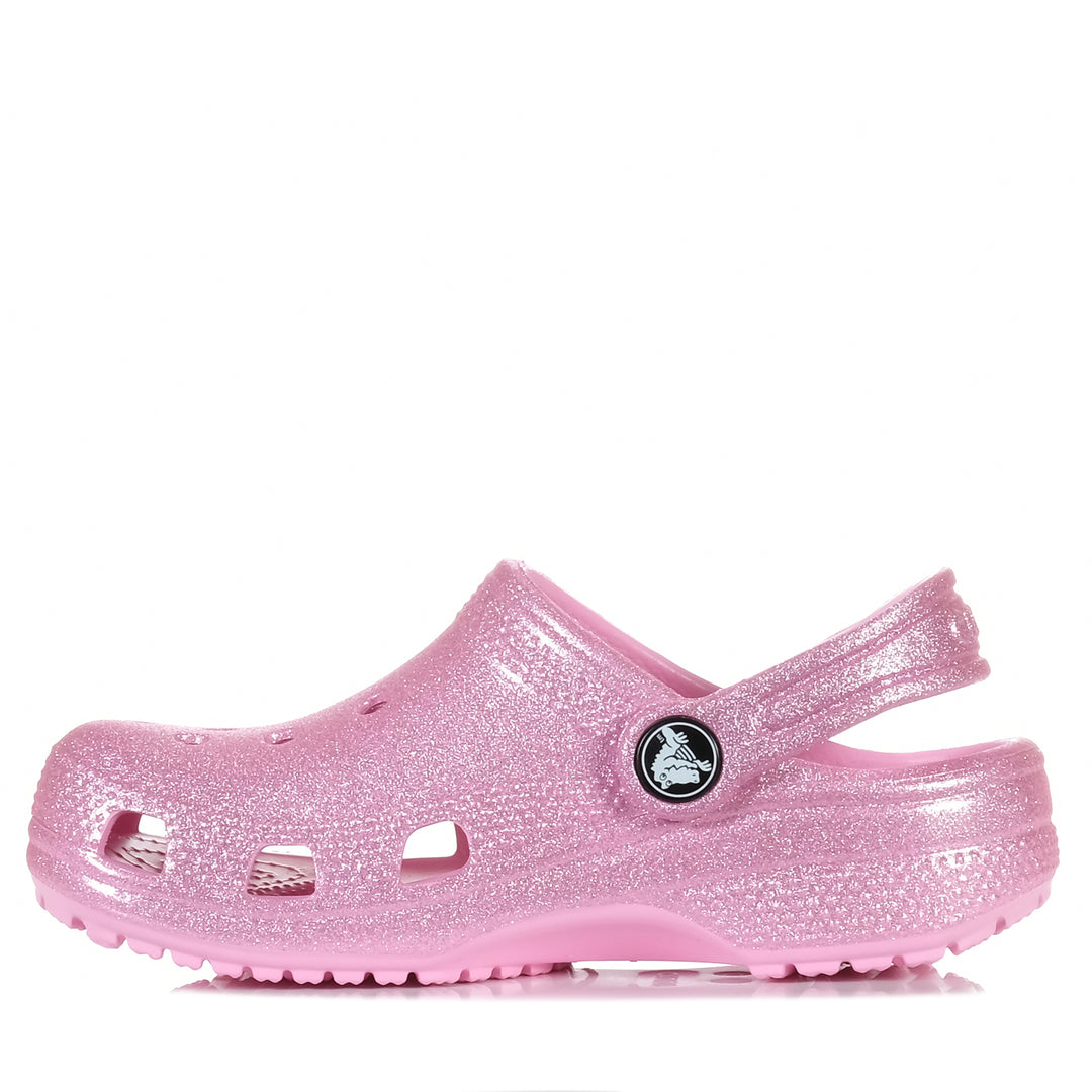 Crocs Kids Classic Glitter Pink Tweed, 1 us, 11 us, 12 us, 13 us, 2 us, 3 us, 4 us, 5 us, 6 us, crocs, kids, pink, sandals, youth