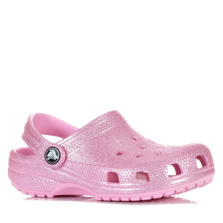 Crocs Kids Classic Glitter Pink Tweed, 1 us, 11 us, 12 us, 13 us, 2 us, 3 us, 4 us, 5 us, 6 us, crocs, kids, pink, sandals, youth