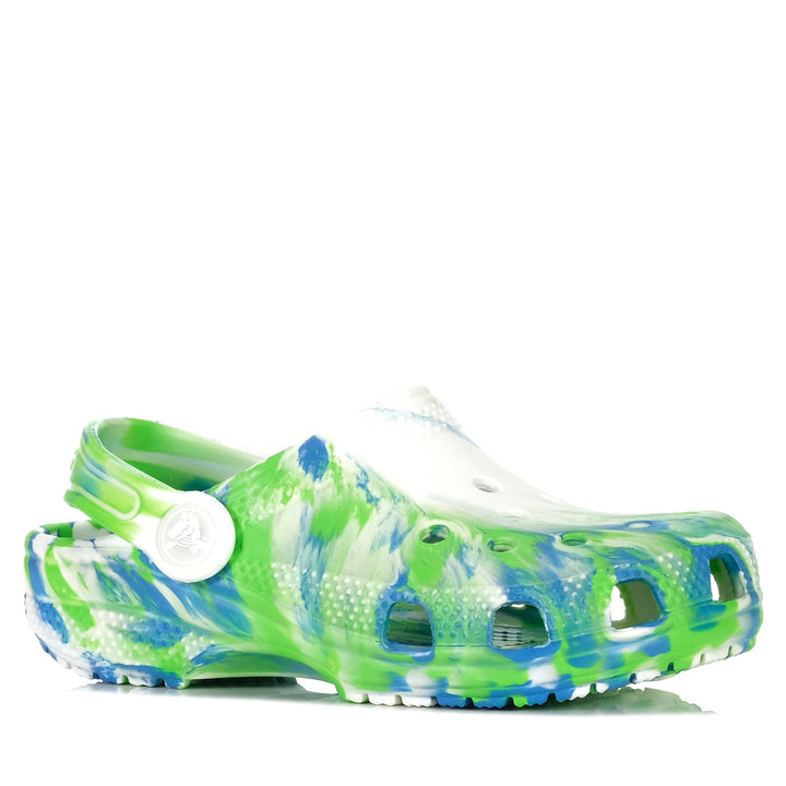 Crocs Kids Classic Glow Marbled Clog Prep Blue/Multi, Youth