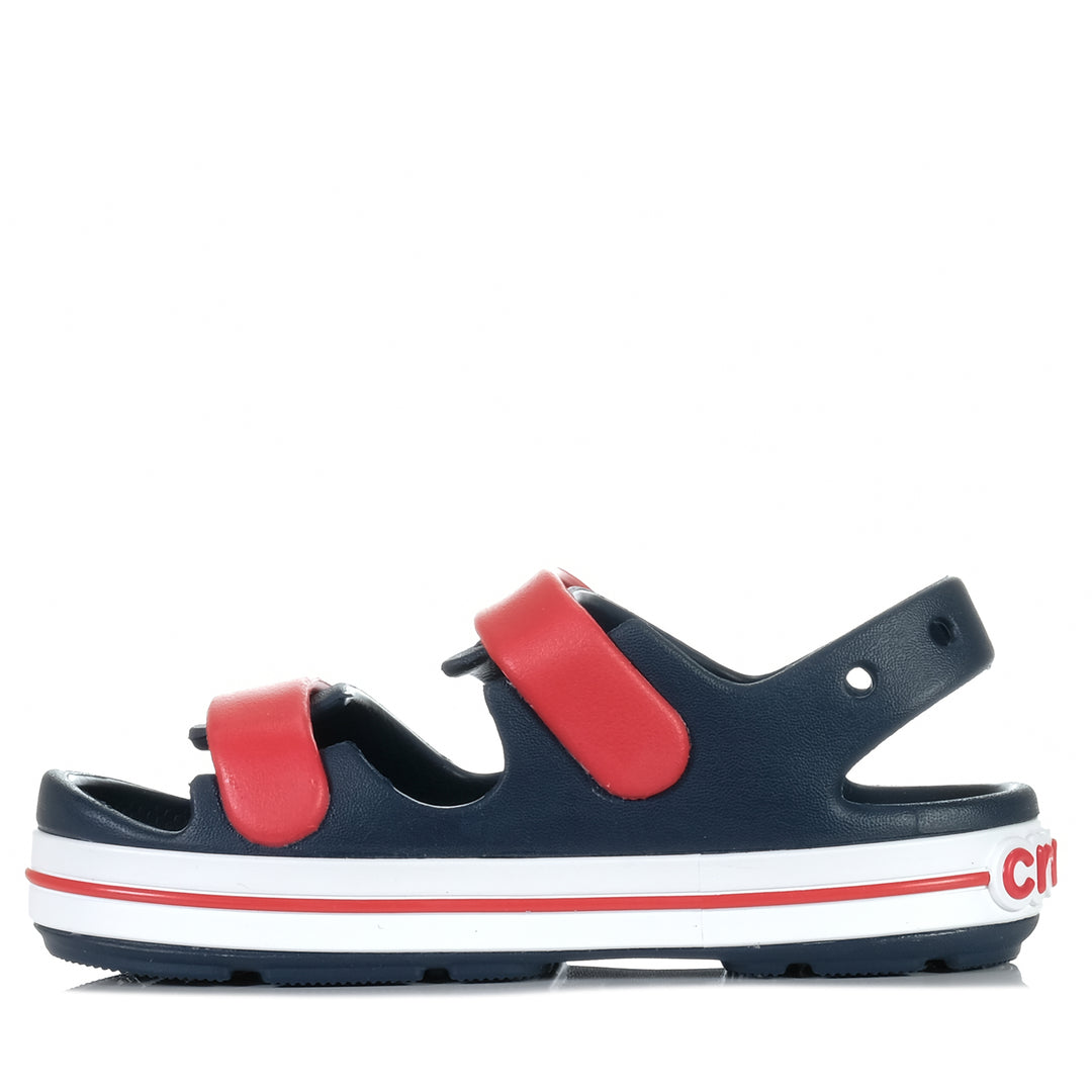 Crocs Kids Crocband Cruiser Sandal Navy/Red, 1 US, 11 US, 12 US, 13 US, 2 US, 3 US, 4 US, blue, Crocs, kids, sandals, wide, youth