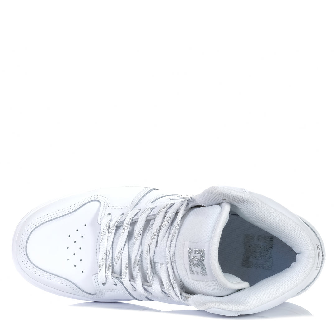 DC Shoes Manteca 4 Hi White/Silver, Womens