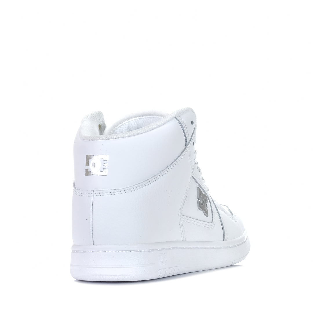 DC Shoes Manteca 4 Hi White/Silver, Womens