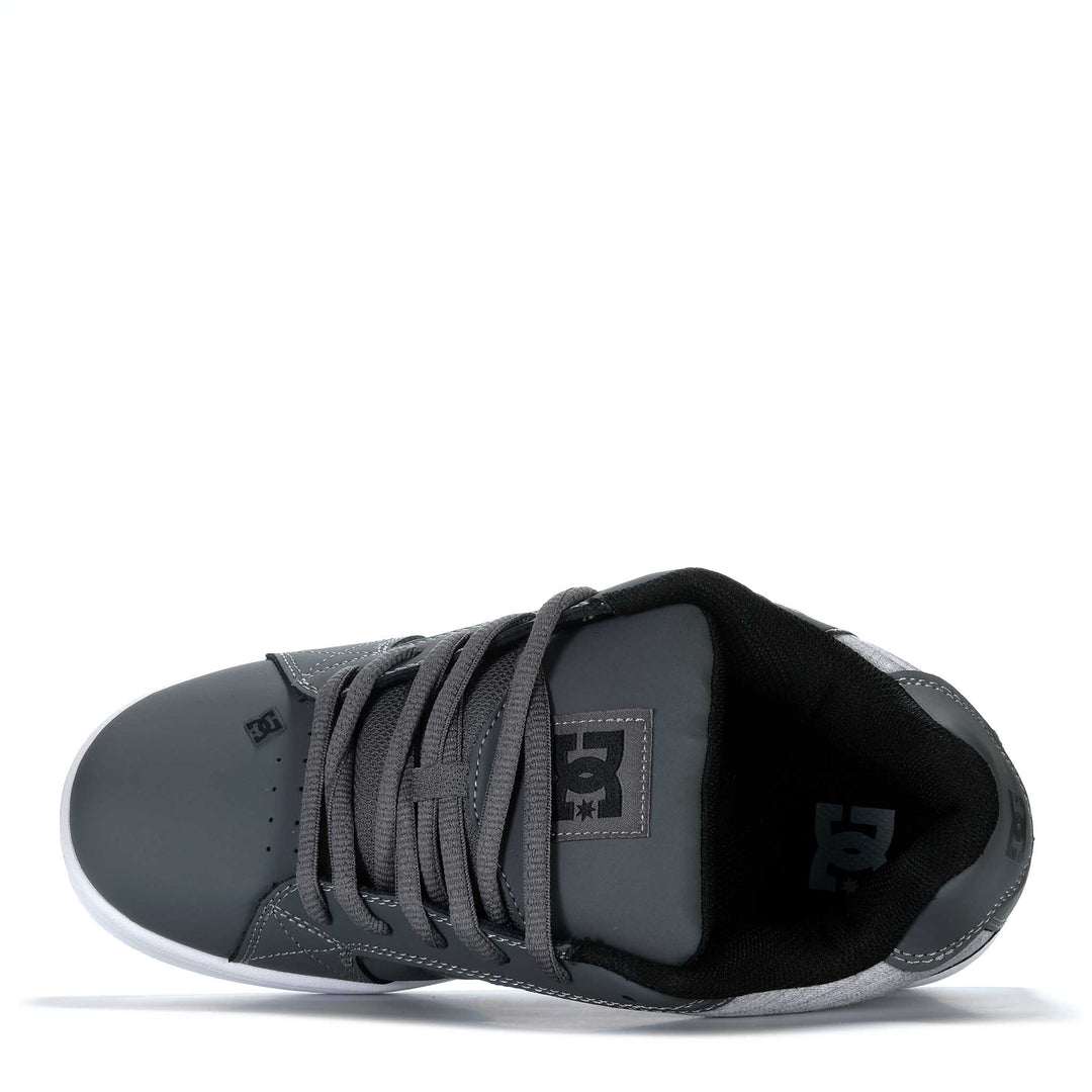 DC Net Grey/Black/White Mens Sneakers