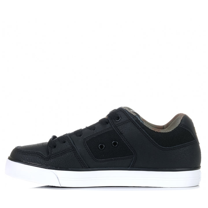 DC Pure Black/Green, 10 US, 11 US, 12 US, 13 US, 8 US, 9 US, black, casual, DC, low-tops, mens, shoes, sneakers