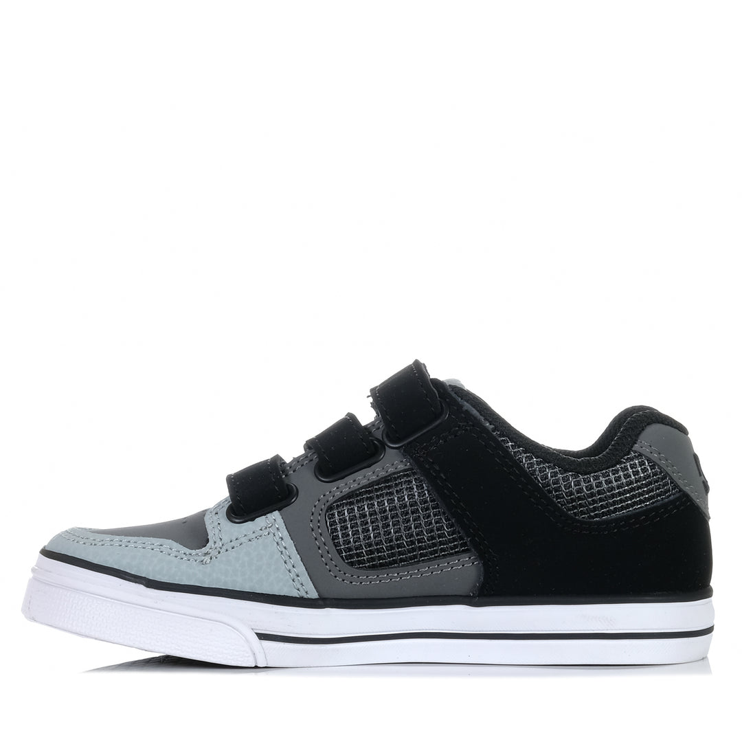 DC Pure Velcro Grey/Orange, Youth