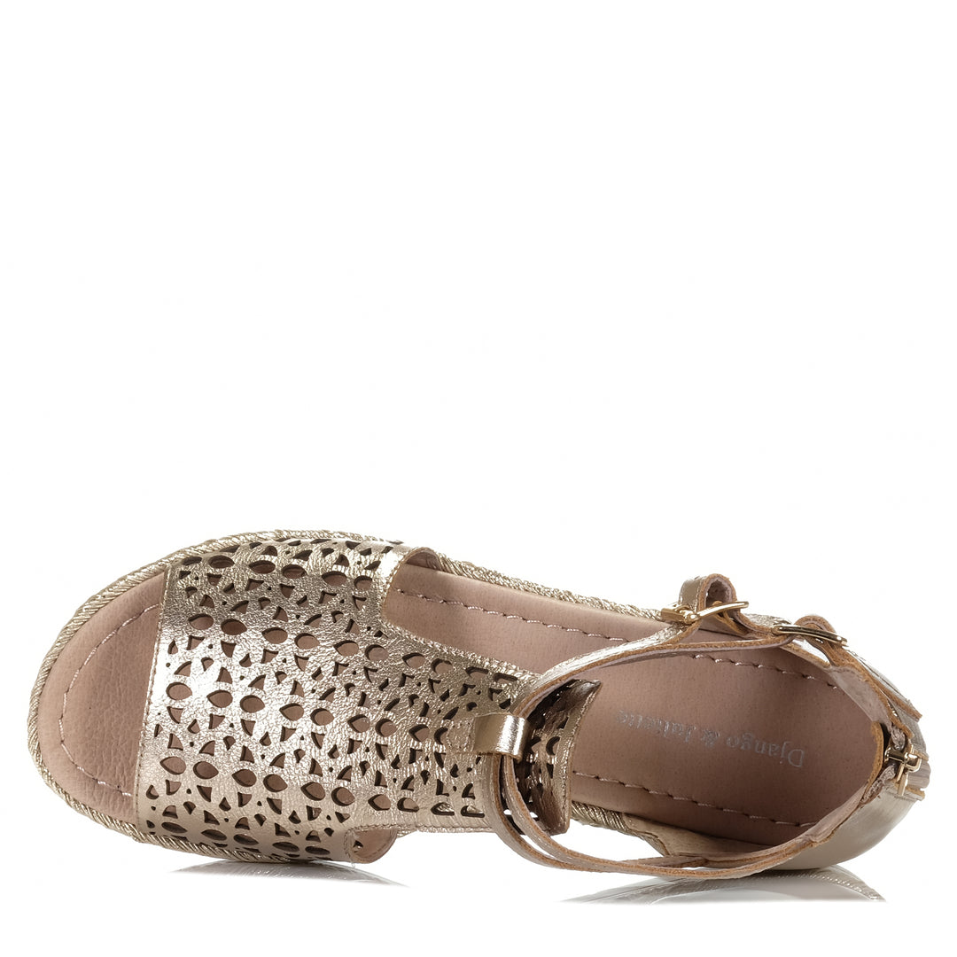 Django & Juliette Accra Champagne, Womens, django & juliette, flats, metallic, sandals, womens