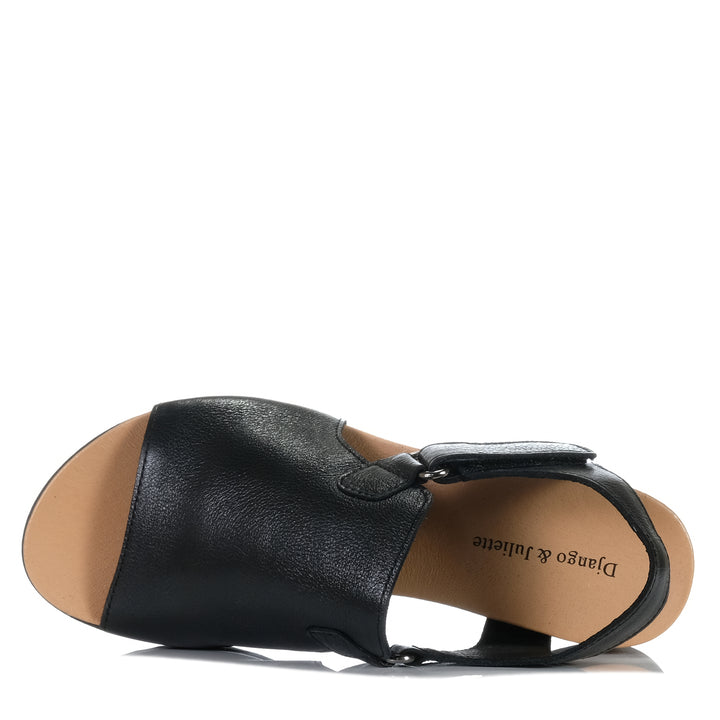 Django & Juliette Alannies Black, Womens, black, django & juliette, flats, sandals, wedge, womens