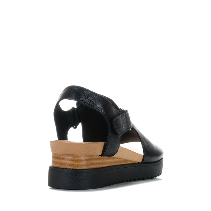 Django & Juliette Alannies Black, Womens, black, django & juliette, flats, sandals, wedge, womens