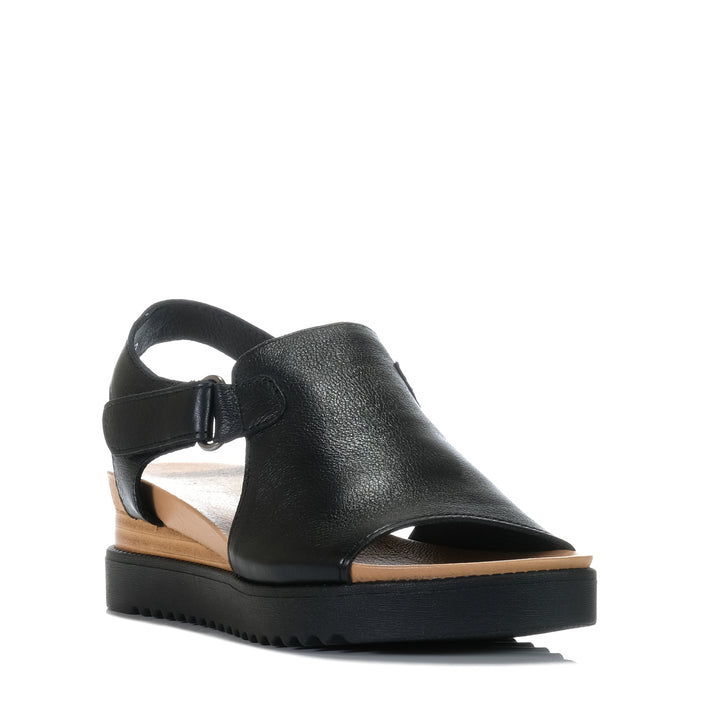 Django & Juliette Alannies Black, Womens, black, django & juliette, flats, sandals, wedge, womens