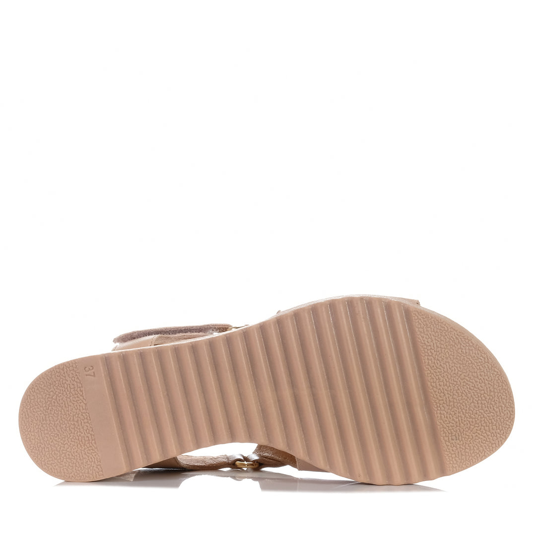 Django & Juliette Alannies Cappuccino, Womens, brown, django & juliette, flats, sandals, wedge, womens