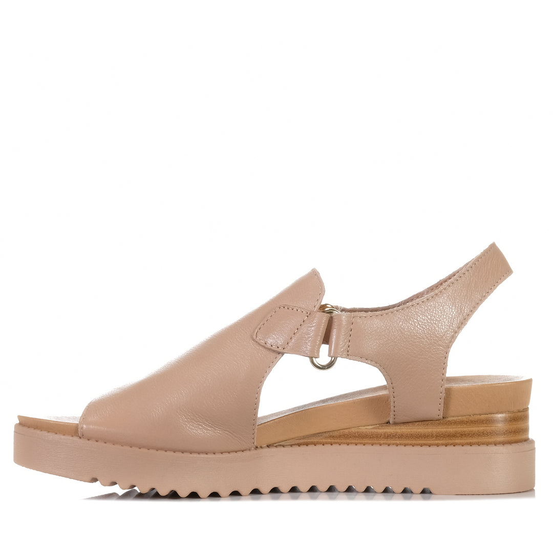 Django & Juliette Alannies Cappuccino, Womens, brown, django & juliette, flats, sandals, wedge, womens