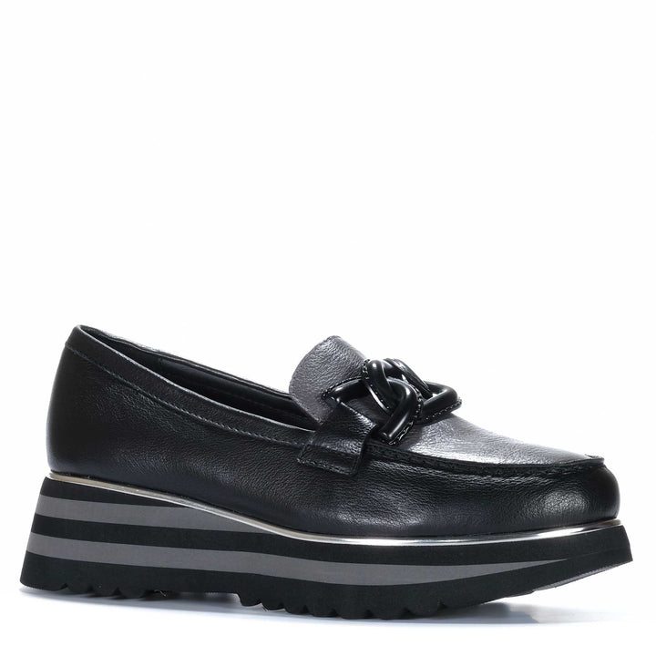 Django &amp; Juliette Eaila Black/Charcoal Womens Shoes