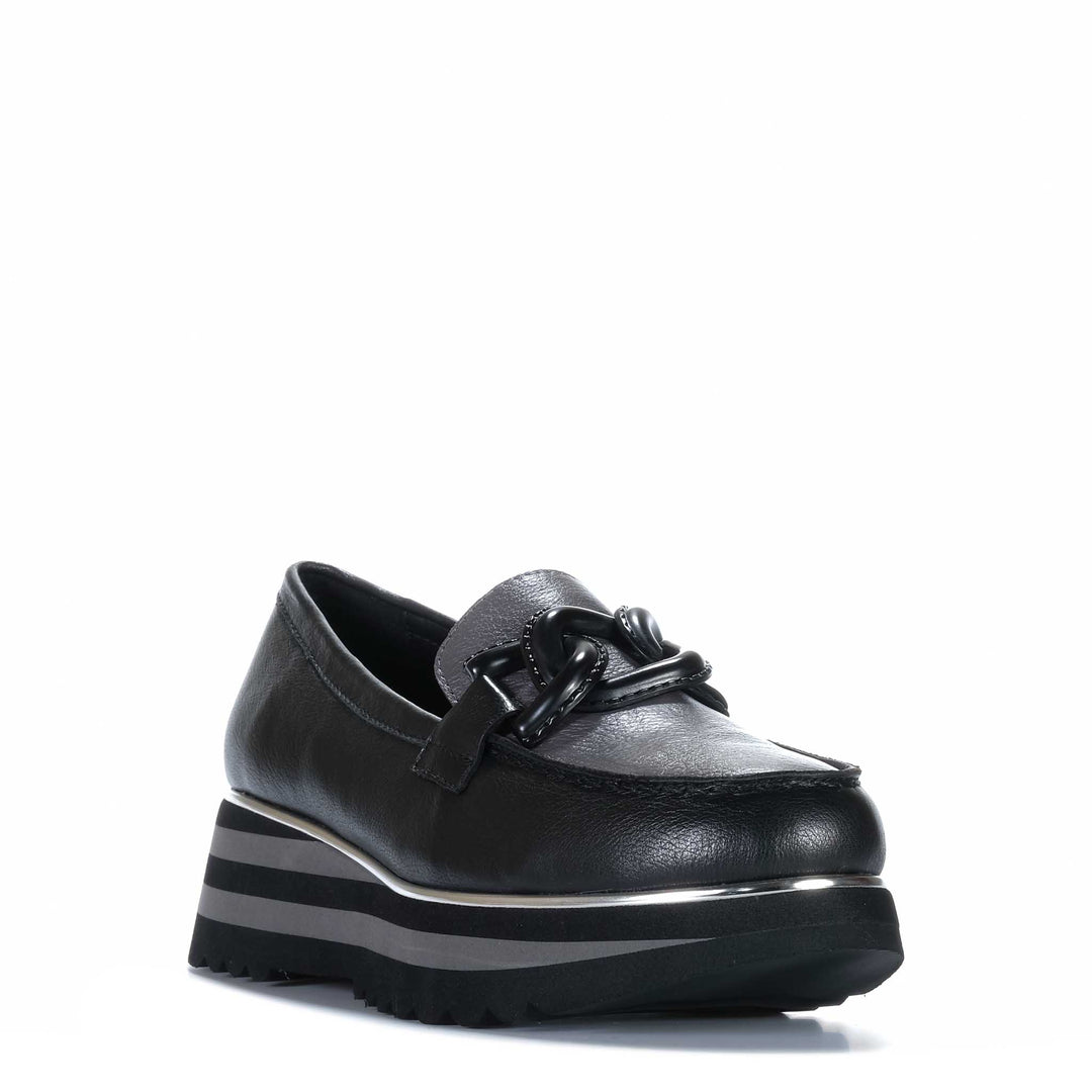 Django &amp; Juliette Eaila Black/Charcoal Womens Shoes