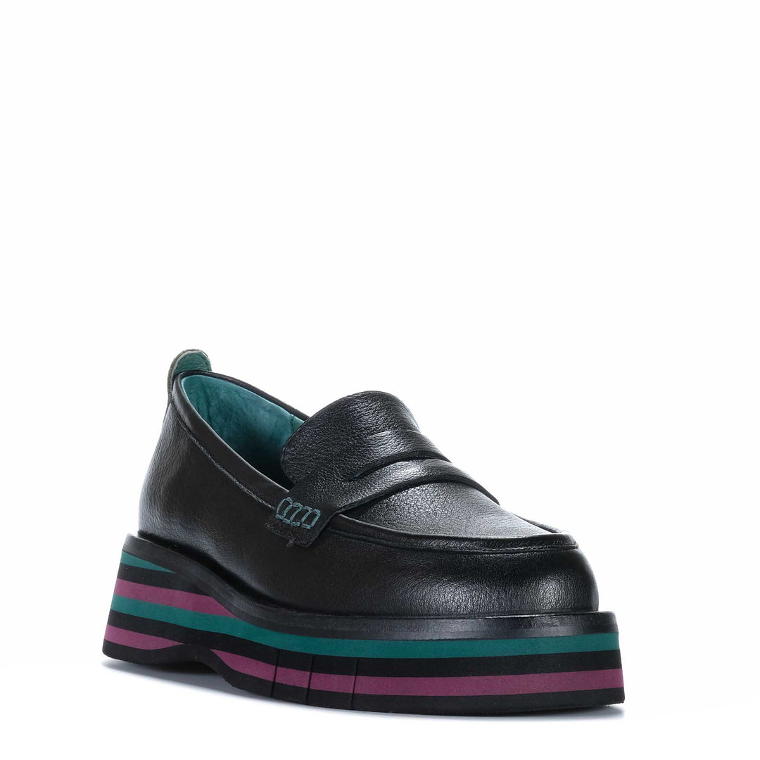 Django &amp; Juliette Glamms Black/Forest Womens Shoes