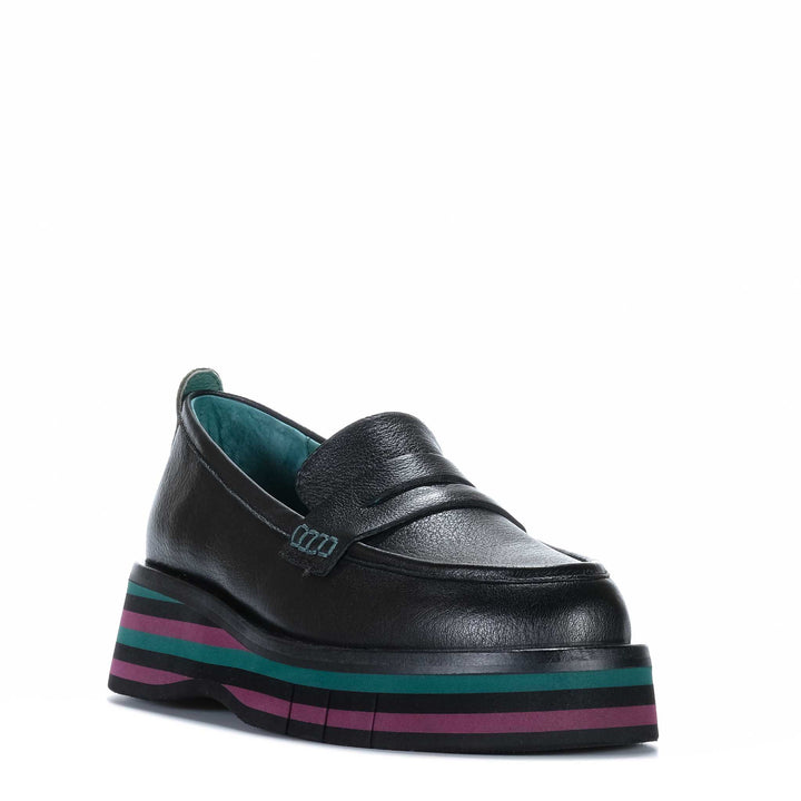 Django &amp; Juliette Glamms Black/Forest Womens Shoes