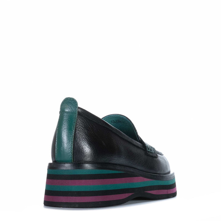 Django &amp; Juliette Glamms Black/Forest Womens Shoes