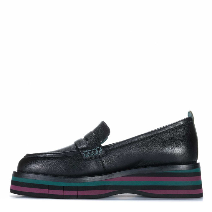 Django &amp; Juliette Glamms Black/Forest Womens Shoes