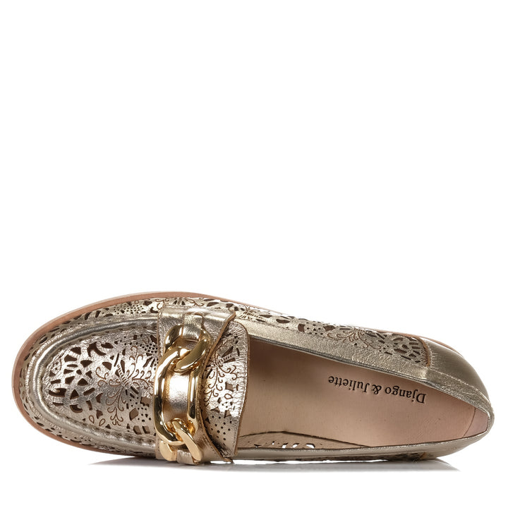 Django & Juliette Quexx Champagne, Womens, django & juliette, flats, metallic, shoes, womens