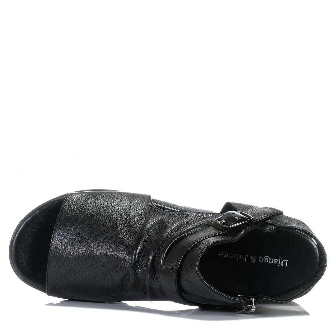 Django & Juliette Rufuss Black/Black, Womens, black, django & juliette, flats, sandals, white, womens