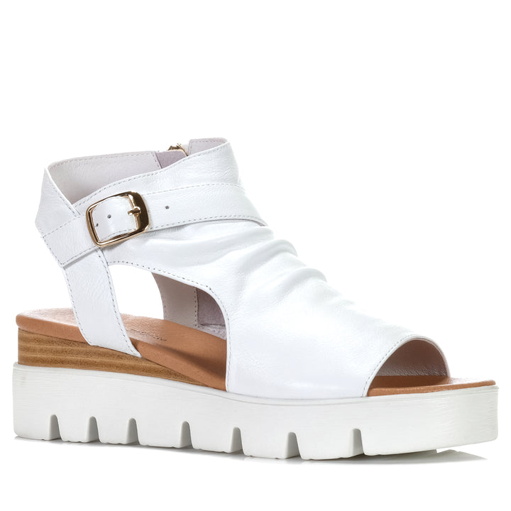 Django & Juliette Rufuss White/White, 37 eu, 38 eu, 39 eu, 40 eu, 41 eu, django & juliette, flats, sandals, white, womens