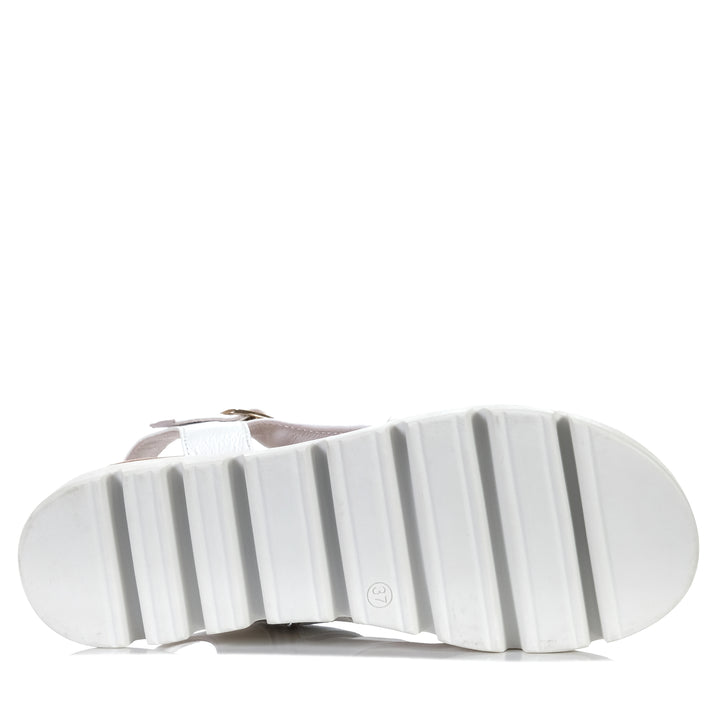 Django & Juliette Rufuss White/White, 37 eu, 38 eu, 39 eu, 40 eu, 41 eu, django & juliette, flats, sandals, white, womens