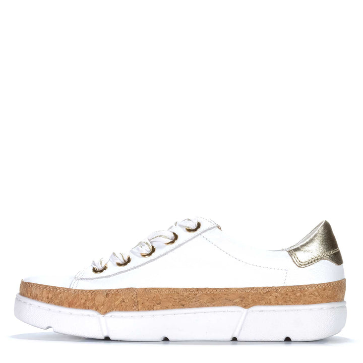 Django &amp; Juliette Torayne White/Gold Womens Shoes