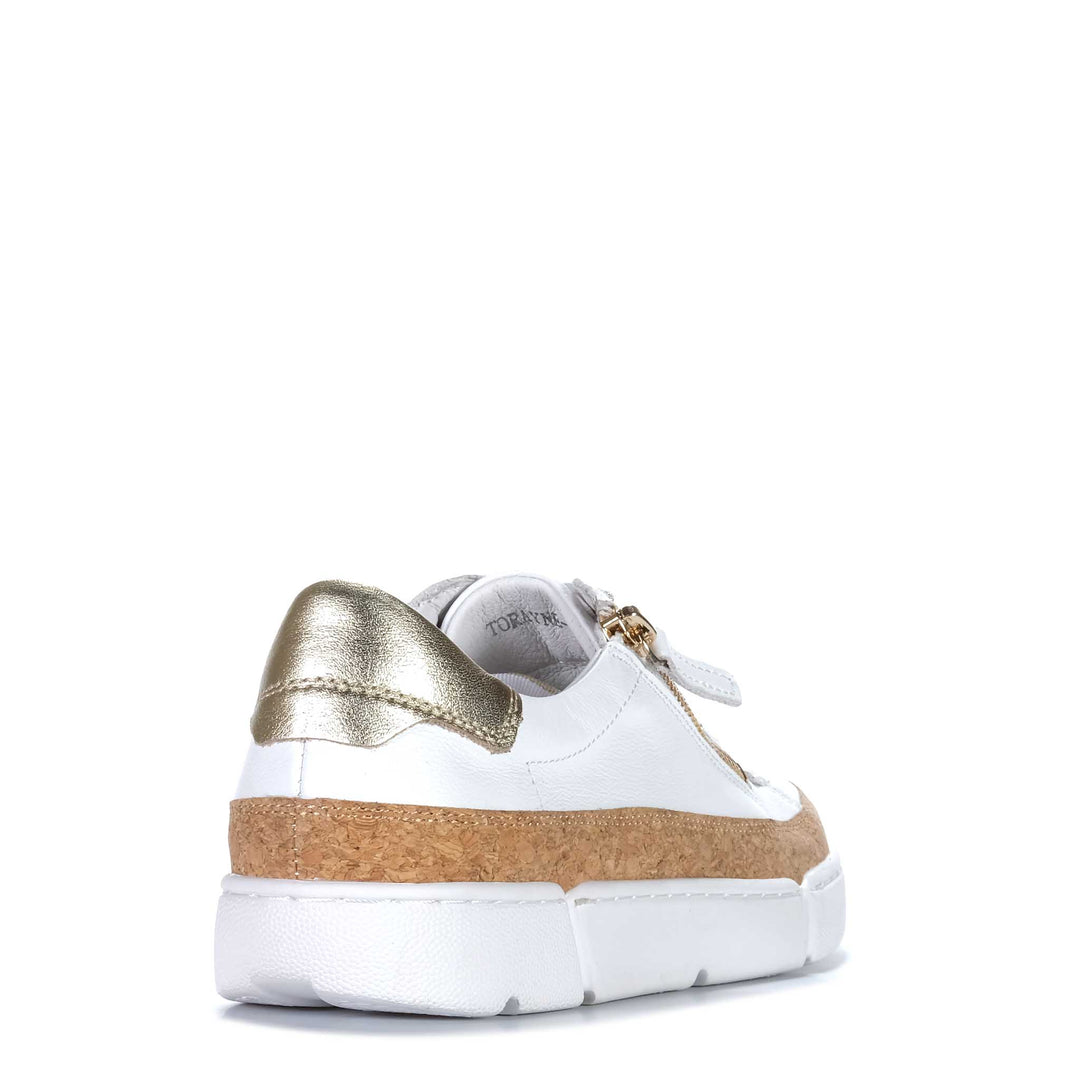 Django &amp; Juliette Torayne White/Gold Womens Shoes
