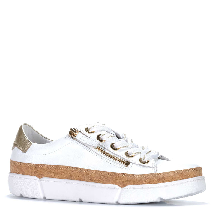 Django &amp; Juliette Torayne White/Gold Womens Shoes
