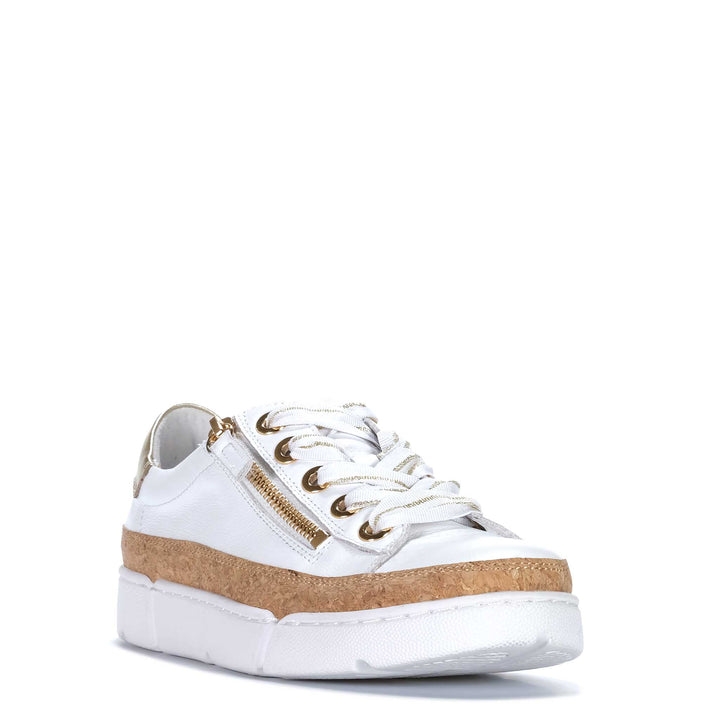 Django &amp; Juliette Torayne White/Gold Womens Shoes