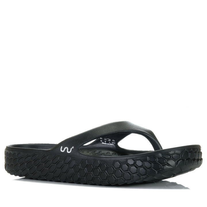 DoubleU Kyoto Black, 36 eu, 37 eu, 38 eu, 39 eu, 40 eu, 41 eu, black, double u, flats, sandals, womens