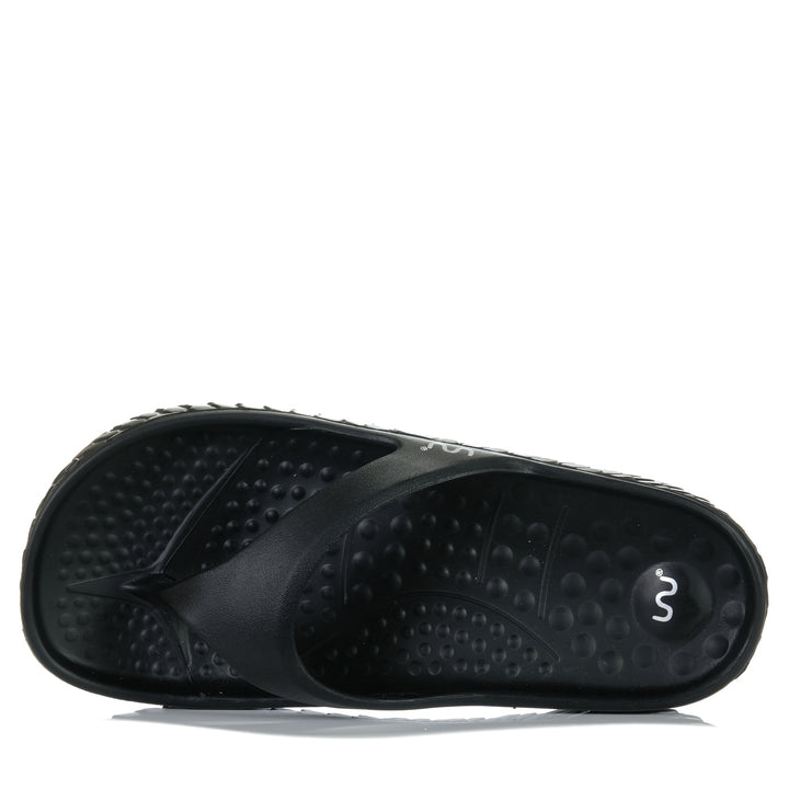 DoubleU Kyoto Black, 36 eu, 37 eu, 38 eu, 39 eu, 40 eu, 41 eu, black, double u, flats, sandals, womens