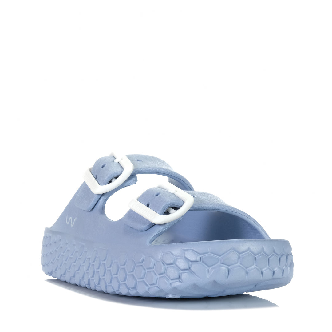 Double U Sakura Azuro Metal Blue, 36 eu, 37 eu, 38 eu, 39 eu, 40 eu, 41 eu, blue, double u, flats, sandals, womens