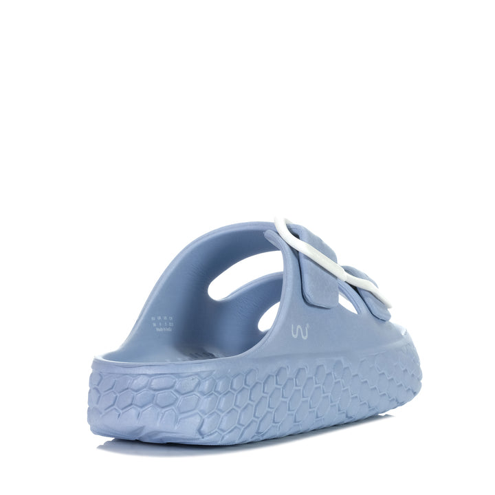 Double U Sakura Azuro Metal Blue, 36 eu, 37 eu, 38 eu, 39 eu, 40 eu, 41 eu, blue, double u, flats, sandals, womens