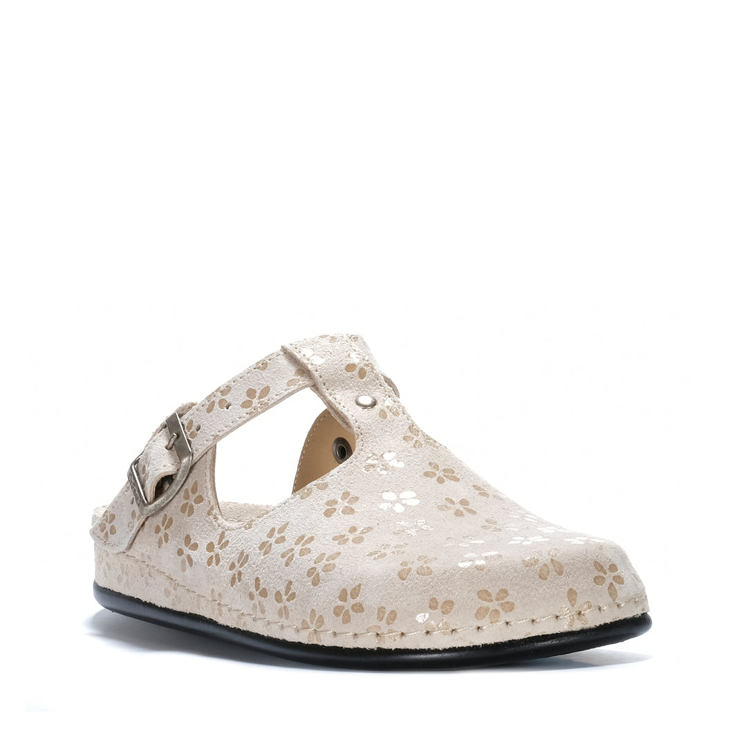 Dr Feet Haidee Beige Flower Womens Shoes