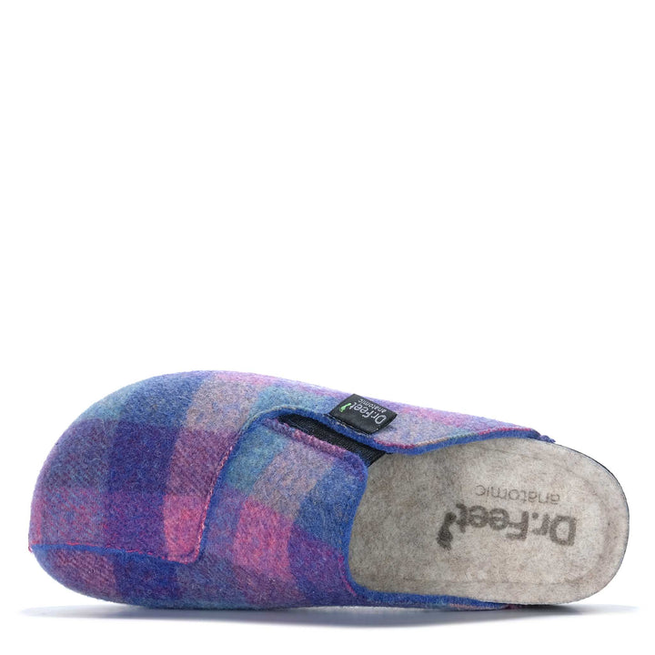 Dr Feet Harriet Purple Tartan