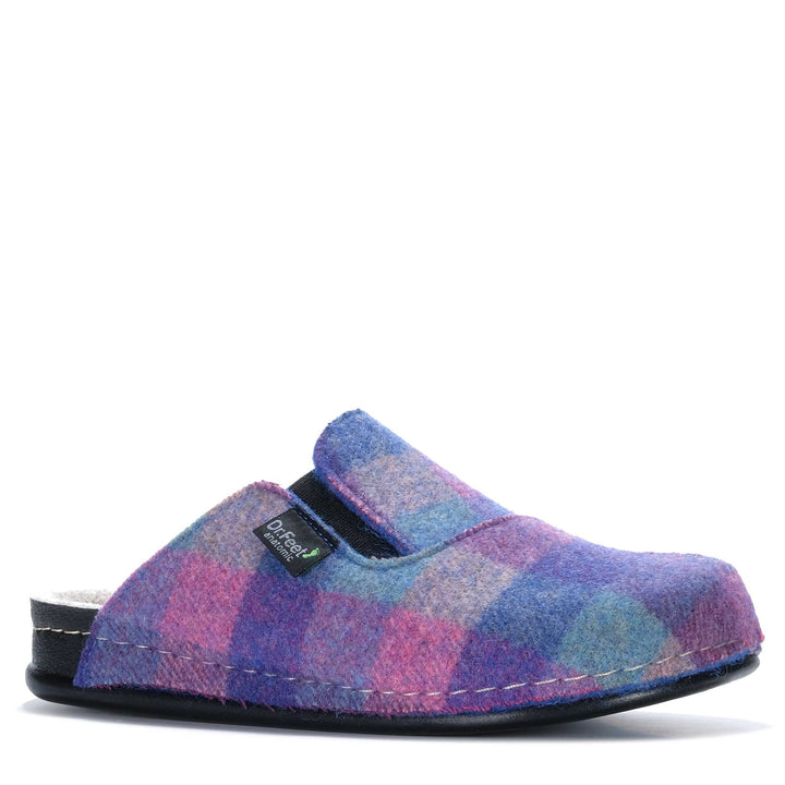 Dr Feet Harriet Purple Tartan